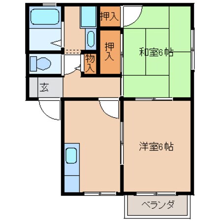 藤ハイツⅠの物件間取画像